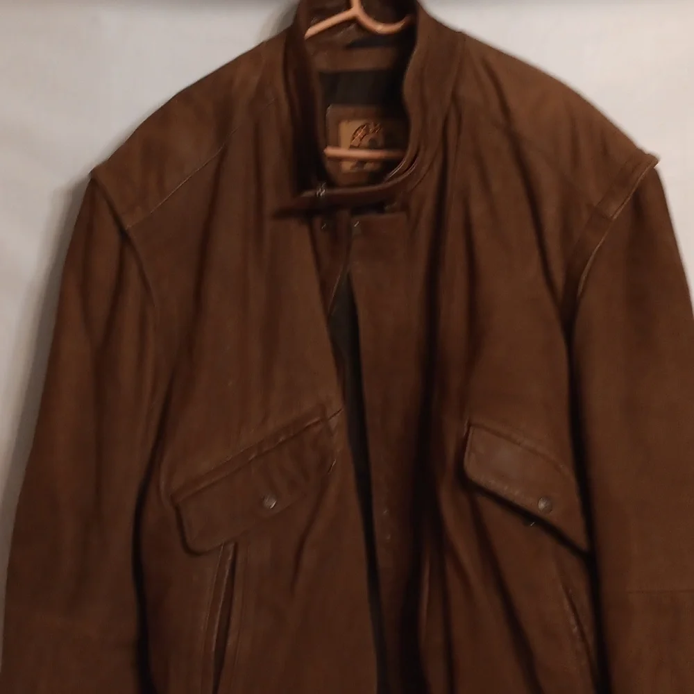 Phase 2 Men's Brown Leather Jacket 2X